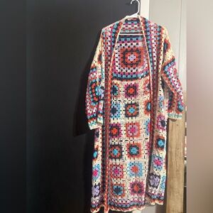 POL Multicolor Crochet Cardigan